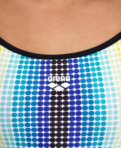 ARENA Performance Circle Stripe Women's Swimsuit Lace Back One Piece MaxLife Training Suit in Saudi Arabia