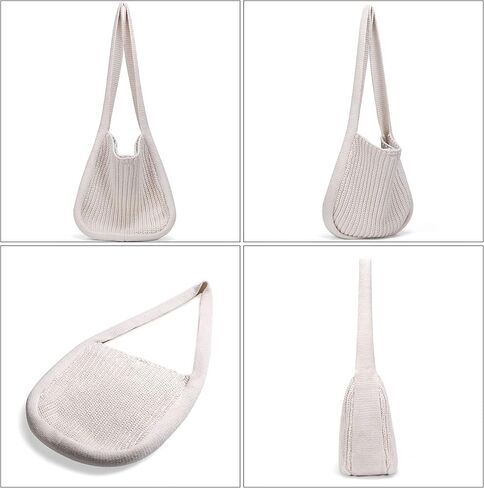 Crochet Tote Bag, Large Knit Tote Bag Aesthetic Shoulder Handbags For Women in Kuwait