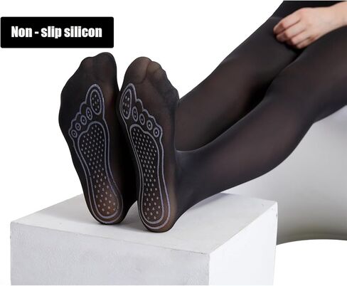 ibonas الجوارب المتينة شبه المعتمة غير القابلة للانزلاق - 70D 2 حزمة من الجوارب غير القابلة للكسر، جوارب طويلة قابلة للتمدد in Kuwait