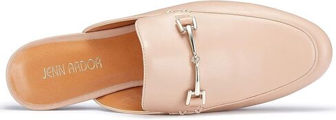 JENN ARDOR Mules للنساء سهل الارتداء بدون كعب بدون كعب، شباشب مغلقة بمقدمة مدببة وسلسلة معدنية مسطحة بكعب منخفض، أحذية مشي كاجوال in Kuwait