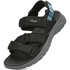 i78 Mens Athletic Walking Sandals with Adjustable Hook and Loop Strap Soft Cushioning Lightweight Comfort Casual for Outdoor Hiking Travel