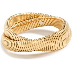 By Adina Eden Women's Chunky Double Intertwined Snake Bracelet in Kuwait