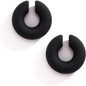 Bethynas 2 Pcs Chunky Hoop Ear Cuffs for Women Cute Non Piercing Circle Round Ear Clip Gold Silver Plated Lightweight Cartilage Ear Wrap Punk Party Ear Jewelry for Girls in Kuwait