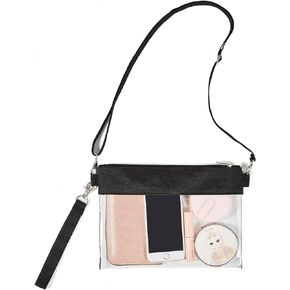 gdbis Clear Crossbody Purse Bag, Stadium Approved Gym Clear Messenger HandBag with Removable Shoulder Strap for Women in Kuwait