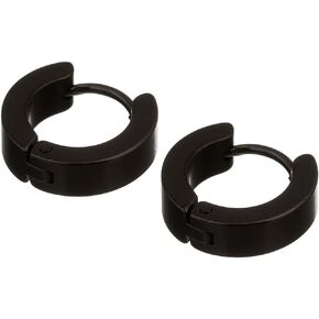 2 Pairs Stainless Steel Hoop Earrings For Men's Women's 14mm Minimalist Small Hoop Earrings Huggie Earrings Fashion Punk Earrings