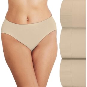 Bali Women's Comfort Revolution Modern Seamless Hi-Cut Underwear, No-Show Panties, 3-Pack in Kuwait