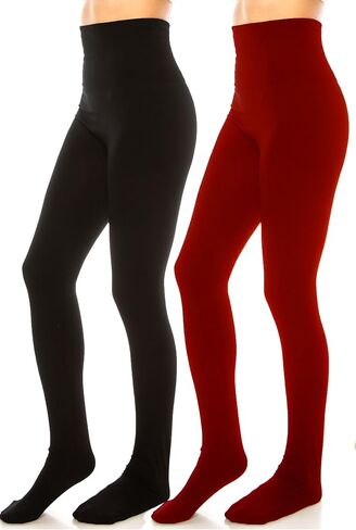 جوارب طويلة نسائية شفافة وشفافة دافئة مبطنة بالصوف 200D الجوارب 2 أزواج غير شفافة عالية الخصر مع التحكم المشكل الجوارب السميكة in Kuwait