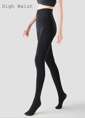 جوارب طويلة نسائية شفافة وشفافة دافئة مبطنة بالصوف 200D الجوارب 2 أزواج غير شفافة عالية الخصر مع التحكم المشكل الجوارب السميكة in Kuwait