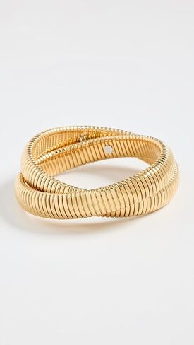 By Adina Eden Women's Chunky Double Intertwined Snake Bracelet in Kuwait