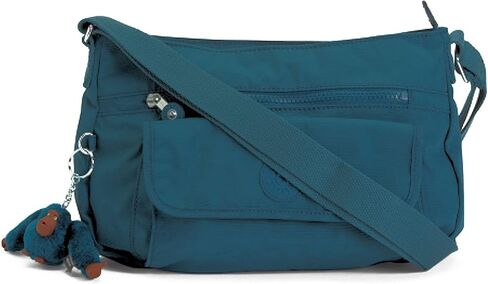 Kipling Women's Syro Crossbody Shoulder Bag Medium Night Teal Tonal in Saudi Arabia