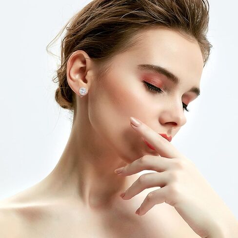 كليب على أقراط هالو مكعب زركونيا تشيكوسلوفاكيا مقلد الماس للنساء الرجال غير مثقوب هيبوالرجينيك للأذن الحساسة in Kuwait