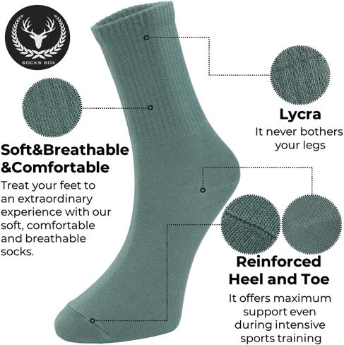 Women's Soft Cotton Breathable Thin Above Ankle Dress Socks with Gift Box (10 Pairs, Mixed) in Kuwait