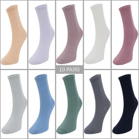 Women's Soft Cotton Breathable Thin Above Ankle Dress Socks with Gift Box (10 Pairs, Mixed) in Kuwait