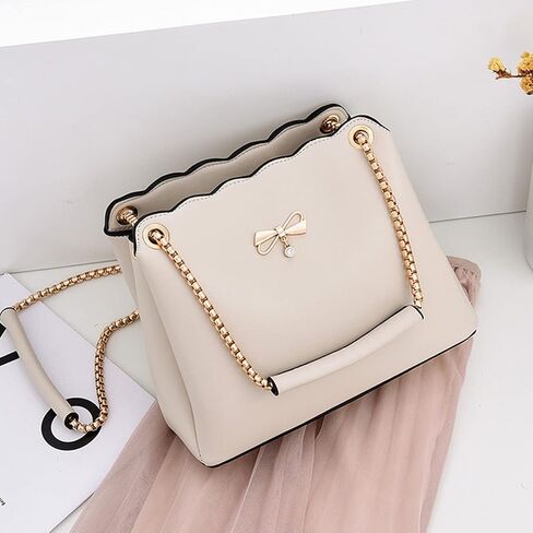 NICOLE & DORIS Small Handbags Shoulder Bag for Women Satchel Handbags PU Leather Clutch Bags Ladies Underarm Bag with Chain in Kuwait