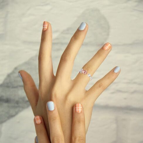 MOONMORY Rose Flower Rings Unique Heart Love Promise Ring - 925 Sterling Silver Adjustable Wrap Open Rings Wedding Engagement Valentines Day Jewelry Gift for Women Girls in Kuwait