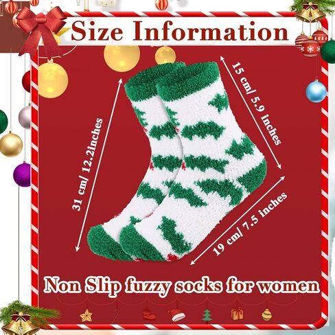 Taiyin 100 Pairs Christmas Fuzzy Socks Bulk Women Socks for Homeless Christmas Socks Bulk Fluffy Winter Warm Sock(Cute Style) in Saudi Arabia