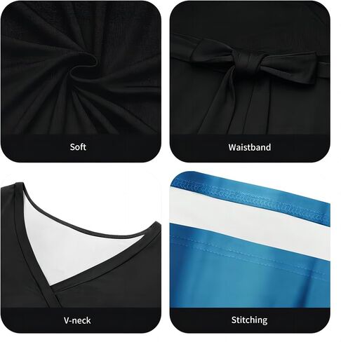 Runwind Plus Size Dresses for Women Gradient Maxi Dress Flowy 3/4 Sleeve with Belt in Saudi Arabia
