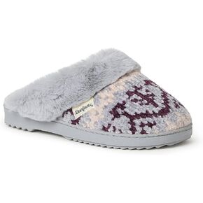 Dearfoams Women's Allison Chenille Fairisle Scuff Slipper in Saudi Arabia
