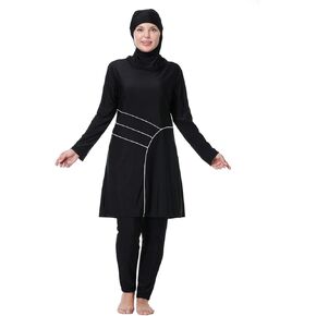 Plus Size Muslim Swimsuits for Women Burkini Modest Swimwear Full Cover Top ​Pants Hijab Islamic Bathing Suit in Kuwait