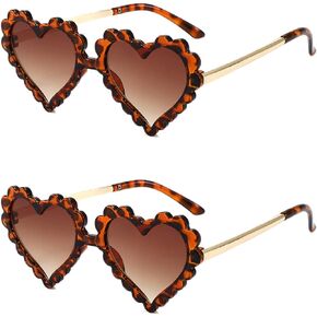 WZWLKJ Girls Heart Sunglasses Cute heart shaped Kids Sunglasses UV 400 Protection Girls Sunglasses for Outdoor Beach Holiday