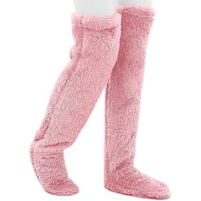 DICTAMNI Over Knee High Fuzzy Socks Plush,Fuzzy Leg Warmers Over The Knee Sleeping Socks,Winter Home Sleeping Socks in Kuwait
