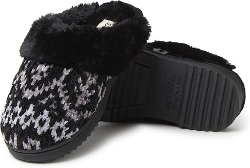 Dearfoams Women's Allison Chenille Fairisle Scuff Slipper in Saudi Arabia