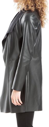 Max Studio Women's Faux Leatherette Long Jacket in Saudi Arabia