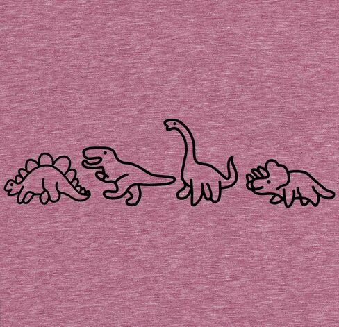Women Cute Dinosaurs Graphic Tees Girls Short Sleeve Casual Crew Neck Tshirt Tops in Saudi Arabia