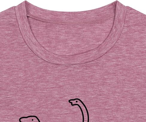 Women Cute Dinosaurs Graphic Tees Girls Short Sleeve Casual Crew Neck Tshirt Tops in Saudi Arabia