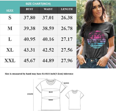 Hawaiian Shirts for Women Palm Trees Graphic Tees Summer Beach Vacation Tops Short Sleeve Casual Tshirt in Saudi Arabia
