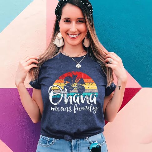Hawaiian Shirts for Women Palm Trees Graphic Tees Summer Beach Vacation Tops Short Sleeve Casual Tshirt in Saudi Arabia