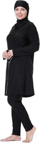 حجم كبير المايوه مسلم للنساء بوركيني متواضع ملابس السباحة غطاء كامل السراويل الحجاب الإسلامي ثوب السباحة in Kuwait
