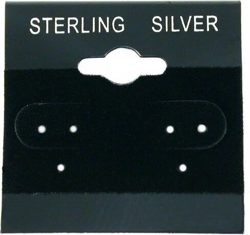 FindingKing 200 Black Earring Cards Pads Sterling Silver Displays 1.5" in Saudi Arabia