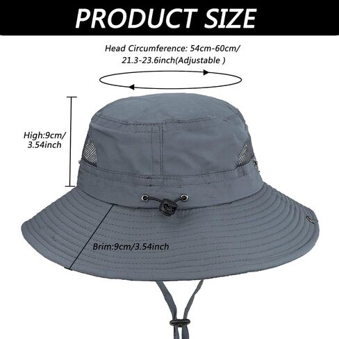 Mens UPF 50+ Summer Sun Hat Outdoor UV Protection Boonie Safari Hat for Fishing Hiking Camping… in Saudi Arabia