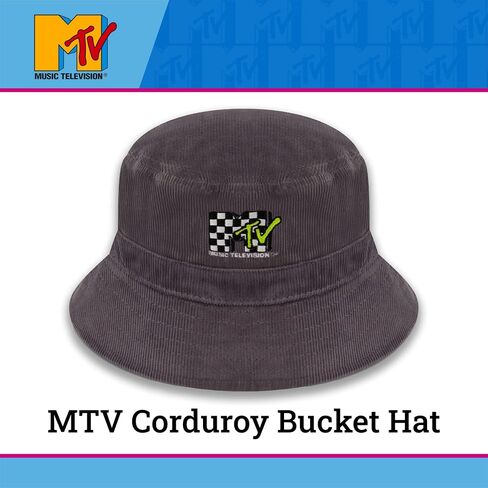 قبعة الدلو النسائية بشعار MTV بنمط متقلب من Concept One ، قبعة سفر قابلة للحزم ، قبعة صيفية واسعة الحواف ، قبعة دلو (حزمة من 1) in Saudi Arabia