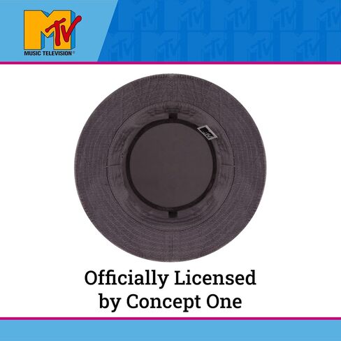 قبعة الدلو النسائية بشعار MTV بنمط متقلب من Concept One ، قبعة سفر قابلة للحزم ، قبعة صيفية واسعة الحواف ، قبعة دلو (حزمة من 1) in Saudi Arabia