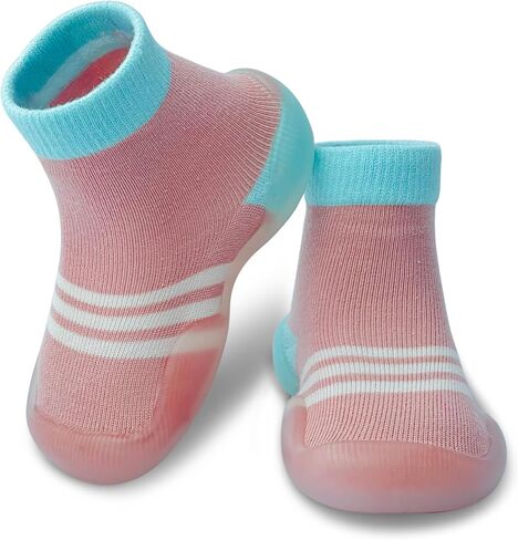 Dookeh Baby Shoes Boys Girls First Walking Shoes Non Slip Soft Sole Sneakers Toddler Infant Babygirl Sock Shoes in Kuwait