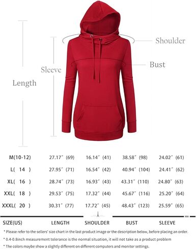 سترات نسائية من Bulotus بنصف سحاب مع قلنسوة مقصوصة وسترة نسائية من الصوف بغطاء للرأس كبيرة الحجم ملابس خريف وشتاء مع جيوب in Kuwait