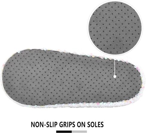 Panda Bros Womens Ballerina Sequin Slippers, Bling House Slippers With Grippers in Saudi Arabia