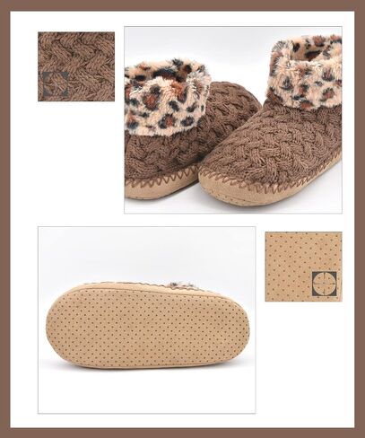 DICUIRD Slipper Socks for Women,Womens Boots Slippers,Slipper Boot with Soft Soles,Warm Cozy Fluffy Sherpa Lined Booties Slipper Socks,Womens Christmas Slipper Gifts in Kuwait