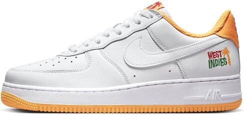 حذاء Nike Air Force 1 Low Retro QS أبيض/أبيض-ذهبي جامعي (DX1156 101) - 10 in Kuwait