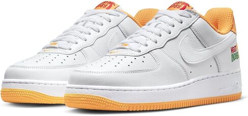 حذاء Nike Air Force 1 Low Retro QS أبيض/أبيض-ذهبي جامعي (DX1156 101) - 10 in Kuwait