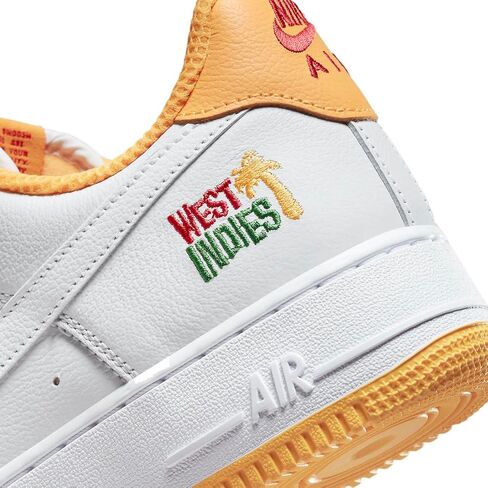 حذاء Nike Air Force 1 Low Retro QS أبيض/أبيض-ذهبي جامعي (DX1156 101) - 10 in Kuwait