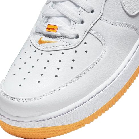 حذاء Nike Air Force 1 Low Retro QS أبيض/أبيض-ذهبي جامعي (DX1156 101) - 10 in Kuwait