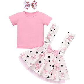 IDOPIP زي عيد الميلاد الأول للفتيات الصغيرات رومبير علوي + حمالات تنورة توتو مجموعة مع عصابة رأس 3 قطع زي الهالوين للأطفال الصغار in Kuwait