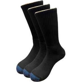 Royal Toe Crew Casual Athletic Dress Socks for Men - Classic Black - Cushioned with Superior Comfort in Saudi Arabia