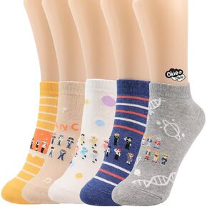 اوكي اوكي جوارب هدية للنساء - شخصية كرتونية فنية على شكل قطة وكلب | هدايا الكريسماس للنساء in Kuwait