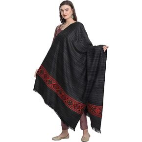 Zamour Women's Kullu Himachali Woolen Shawl Stole Wrap 40 in x 80 in in Kuwait