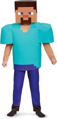 Steve Deluxe Minecraft Costume, Multicolor, Medium (7-8) in Saudi Arabia