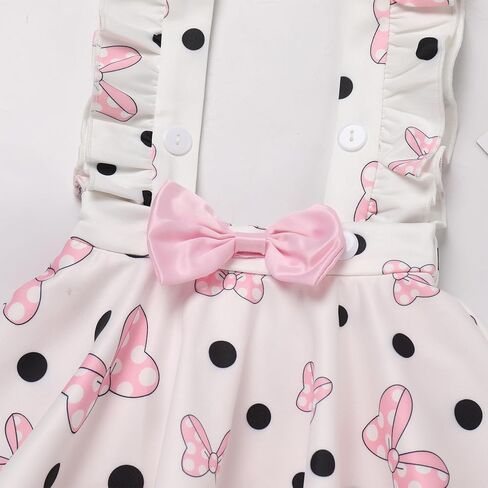 IDOPIP زي عيد الميلاد الأول للفتيات الصغيرات رومبير علوي + حمالات تنورة توتو مجموعة مع عصابة رأس 3 قطع زي الهالوين للأطفال الصغار in Kuwait